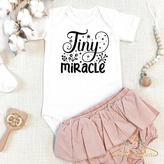 Tiny Miracle Baby Bodysuit. Miracle Baby. Faith Based Baby Bodysuit/ Christian kids shirt