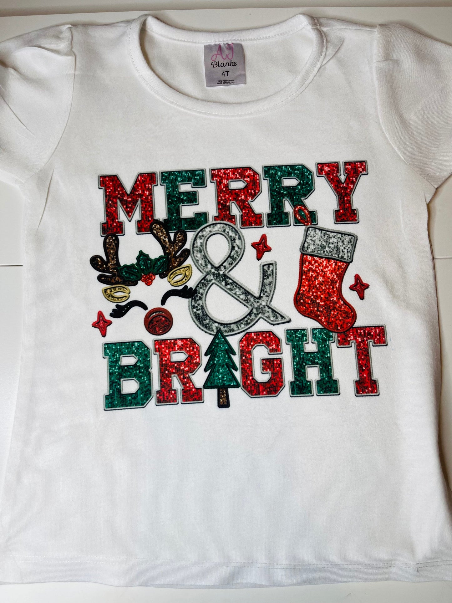 Merry Bright Christmas t-shirt for kids - Merry Christmas shirt - Winter Holiday Shirt - Cute Christmas Shirt - Shirt for Her, Toddler Xmas